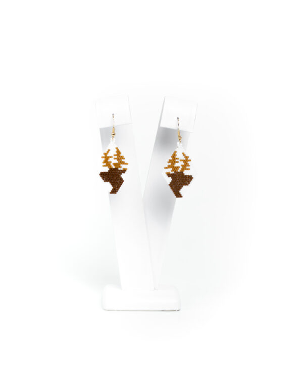 Deer Miyuki Seed Beads Earrings